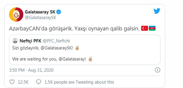 "Qalatasaray"dan  "Neftçi" ilə bağlı PAYLAŞIM-FOTO