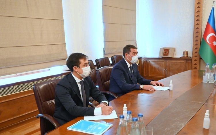 Ceyhun Bayramov Qazaxıstan səfiri ilə görüşüb - FOTO