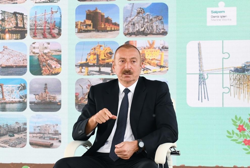 Prezident təməlqoyma mərasimində - FOTOLAR (YENİLƏNİB)
