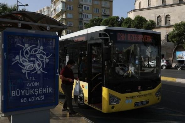 Türkiyədə avtobuslarda “Can Azərbaycan” yazısı - FOTO