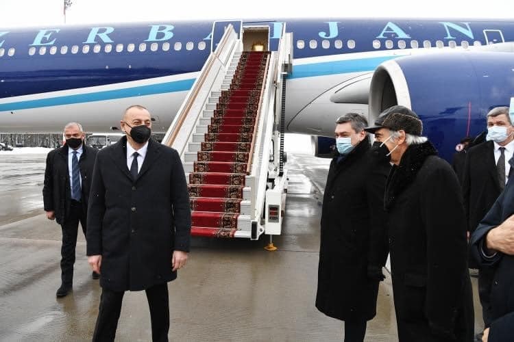 İlham Əliyev Moskvadadır - FOTO+VIDEO