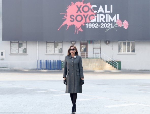 Prezident və xanımı “Ana harayı” abidəsini ziyarət etdi - VİDEO+FOTOLAR (YENİLƏNİB)