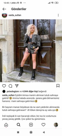 Müğənni Röyaya sərt cavab verdi - FOTO