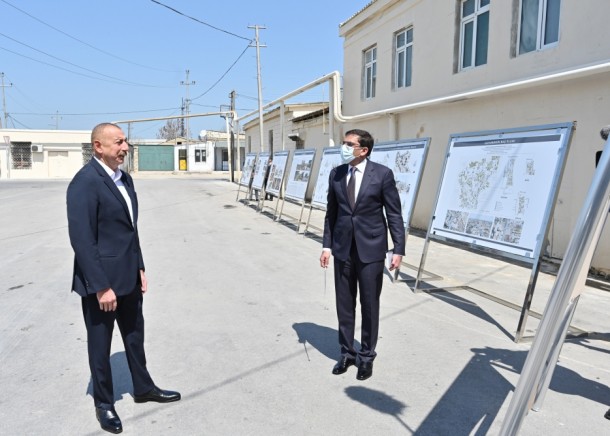 Prezidentlə xanımı təməlqoyma mərasimində - FOTOLAR (YENİLƏNİB-1)