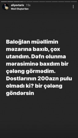 "Baloğlan Əşrəfovun məzarına baxıb utandım" - Tolik (FOTO)