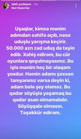 Aktyor dələduzluqda ittiham olundu: "50 min manat da pul mükafatı verir"