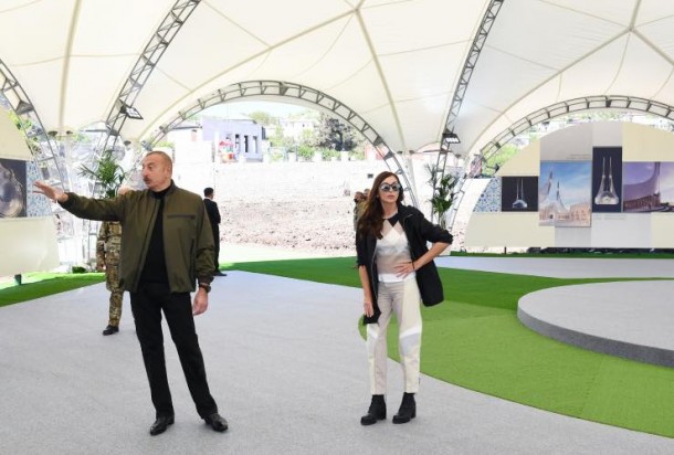 İlham Əliyev Şuşada yeni məscidin təməlini qoyub - FOTOLAR