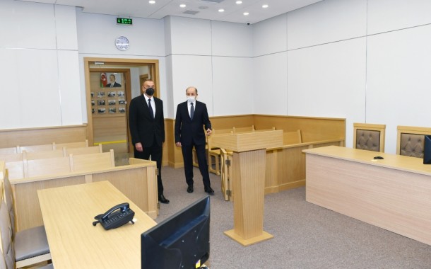 Prezident Suraxanı Rayon Məhkəməsinin yeni binasının açılışında - FOTOLAR (YENİLƏNİB)