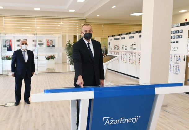 İlham Əliyev “Binəqədi” yarımstansiyasının açılışında - FOTOLAR