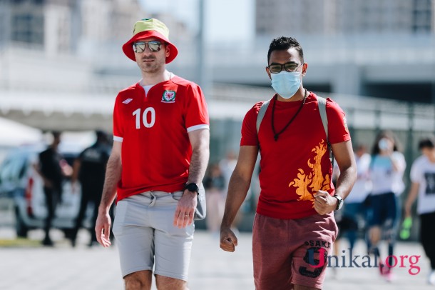 Azarkeşlər Bakı Olimpiya Stadionuna toplaşır - FOTOLAR