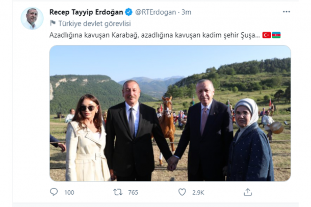Ərdoğan Cıdır düzündən paylaşım etdi - FOTO