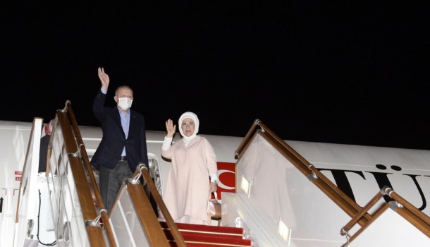 Ərdoğanın rəsmi  səfəri başa çatdı - FOTO