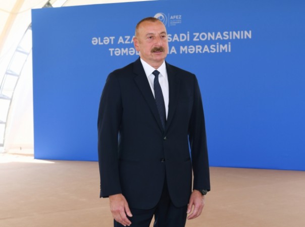 İlham Əliyev Ələt Azad İqtisadi Zonasının təməlini qoydu - FOTOLAR