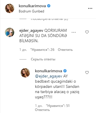 Könül Kərimovanın bu fotosu tənqid edildi