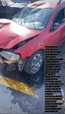 Zümrüd Bədəlova qəzaya  düşdü - FOTO