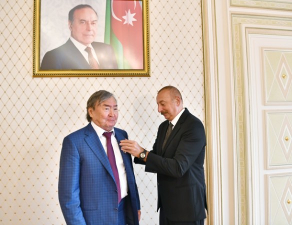 İlham Əliyev Oljas Süleymenovu qəbul etdi - FOTOLAR