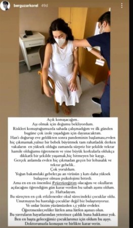 Hamilə olan aktrisa peyvənd olundu - FOTOLAR