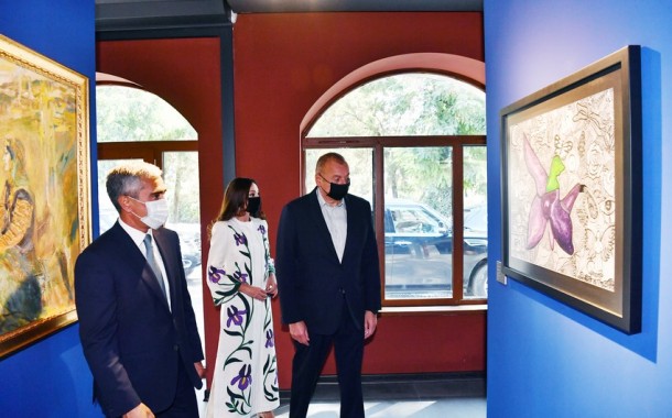 Prezident və xanımı Şuşada təşkil edilən sərgilərlə tanış oldular - FOTOLAR