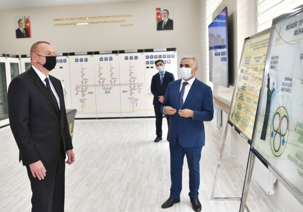 İlham Əliyev “Buzovna-1” yarımstansiyasının açılışında - FOTOLAR