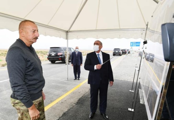 İlham Əliyev Suqovuşana gedən avtomobil yollarının açılışını edib - FOTO