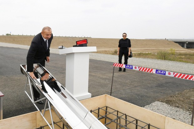 İlham Əliyev Füzuli-Ağdam avtomobil yolunun təməlini qoydu - YENİLƏNİB