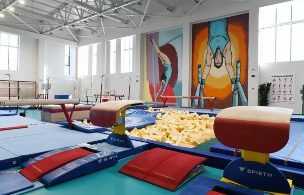 Prezident ailəsi ilə birlikdə Milli Gimnastika Arenasının yeni binasında - FOTOLAR (YENİLƏNİB)