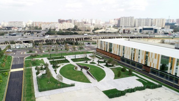 Prezident ailəsi ilə birlikdə Milli Gimnastika Arenasının yeni binasında - FOTOLAR (YENİLƏNİB)