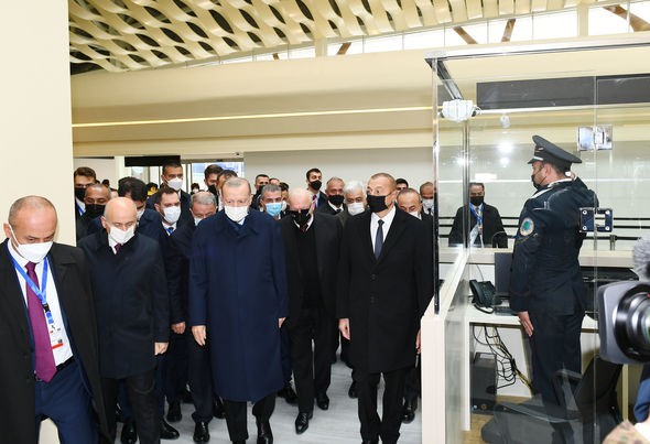 Prezidentlər Füzuli Beynəlxalq Hava Limanının açılışında - FOTOLAR (YENİLƏNİB)