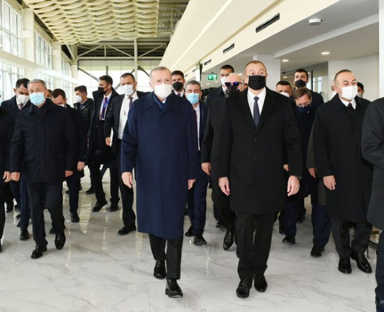 Prezidentlər Füzuli Beynəlxalq Hava Limanının açılışında - FOTOLAR (YENİLƏNİB)