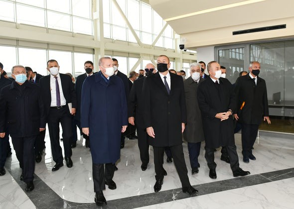 Prezidentlər Füzuli Beynəlxalq Hava Limanının açılışında - FOTOLAR (YENİLƏNİB)
