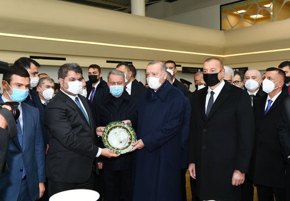 Prezidentlər Füzuli Beynəlxalq Hava Limanının açılışında - FOTOLAR (YENİLƏNİB)