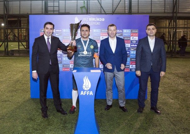 "Könüllü gömrükçü" dəstəsinin futbol komandası "Zəfər Liqası"nın qalibi oldu 