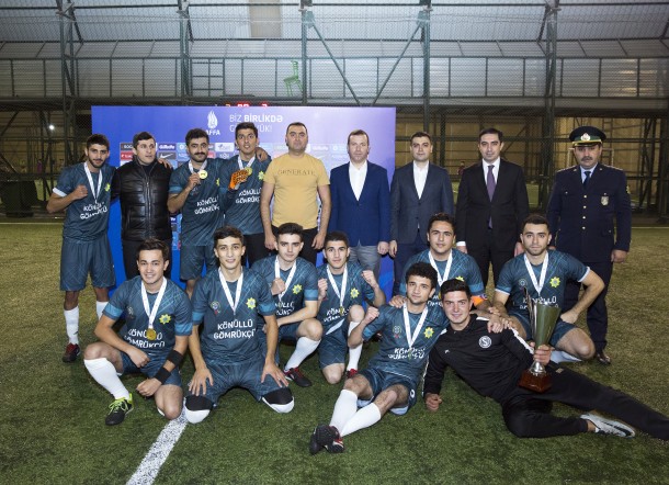 "Könüllü gömrükçü" dəstəsinin futbol komandası "Zəfər Liqası"nın qalibi oldu 