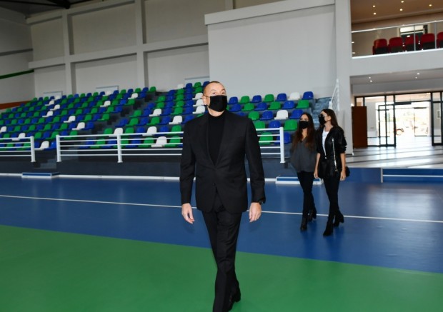 Prezident ailəsi ilə Quba Olimpiya İdman Kompleksində - FOTOLAR