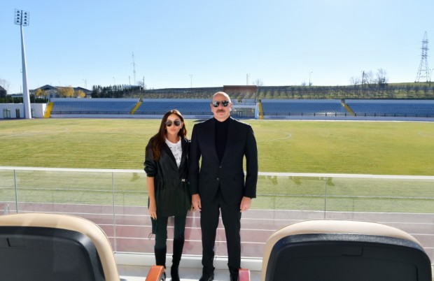 Prezident ailəsi ilə Quba Olimpiya İdman Kompleksində - FOTOLAR