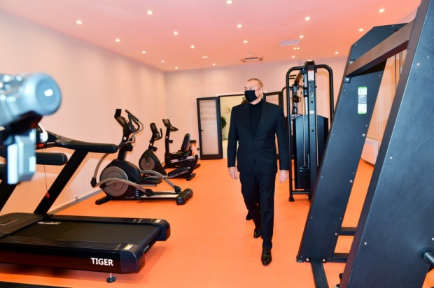 Prezident ailəsi ilə Quba Olimpiya İdman Kompleksində - FOTOLAR