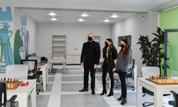 Prezident ailəsi ilə Quba Olimpiya İdman Kompleksində - FOTOLAR