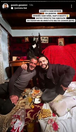 Bloger Hüseyn qonaq olduğu azərbaycanlı ailəyə pul verdi - VİDEO