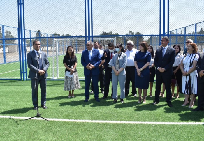 Xəzər rayonunda yenidən qurulan idman meydançaları istifadəyə verilib - FOTOLAR