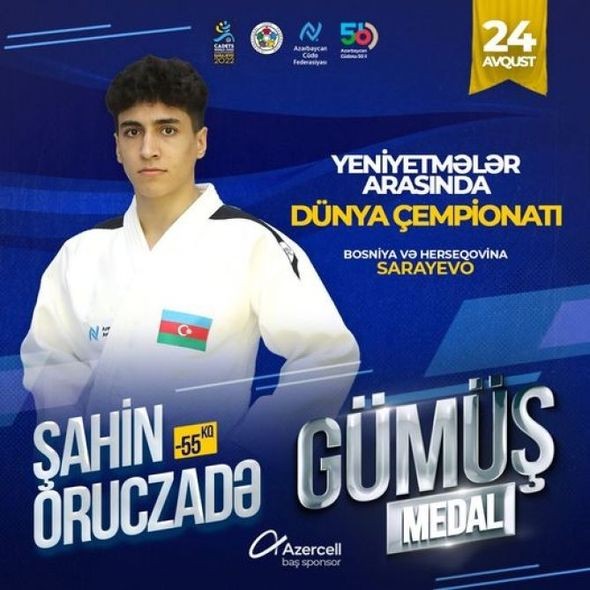 Cüdoçumuz dünya çempionatında gümüş medal qazanıb - FOTO