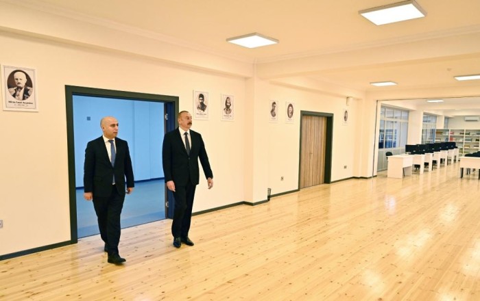 İlham Əliyev Binəqədidə məktəbin açılışını edib - FOTOLAR
