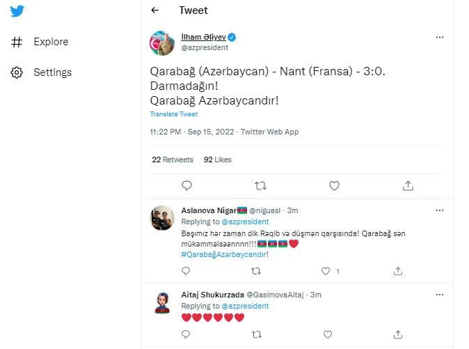 "Darmadağın! Qarabağ Azərbaycandır!" - Prezident
