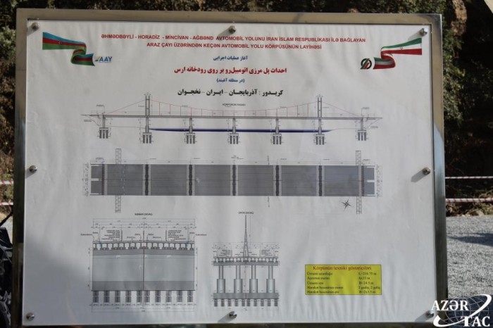 Ağbənd avtomobil yolu körpüsünün təməli qoyulub - FOTOLAR