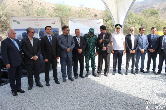 Ağbənd avtomobil yolu körpüsünün təməli qoyulub - FOTOLAR