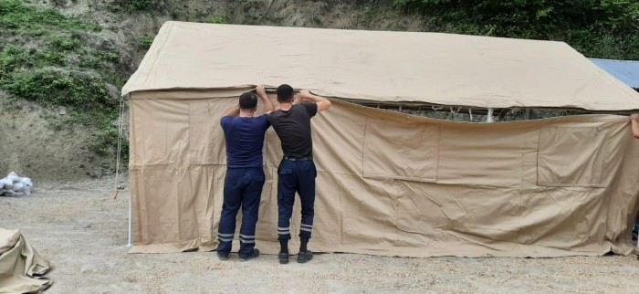 Azərbaycanda torpaq sürüşməsi oldu - FOTOLAR