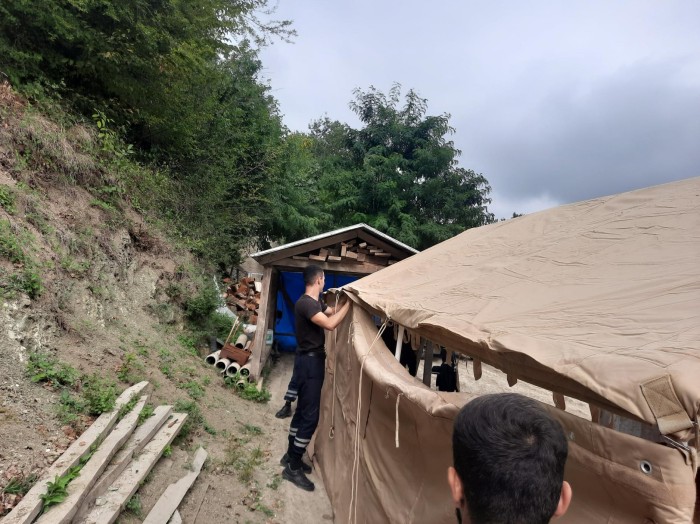Azərbaycanda torpaq sürüşməsi oldu - FOTOLAR