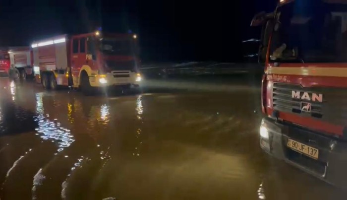 Bakı-Qazax avtomagistralında su basmış yerlərdə problem aradan qaldırıldı - FOTO