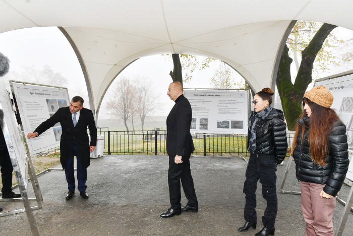 Prezident və xanımı "Yuxarı Baş” ərazisində aparılan işlərlə tanış oldu -YENİLƏNİB (FOTO)