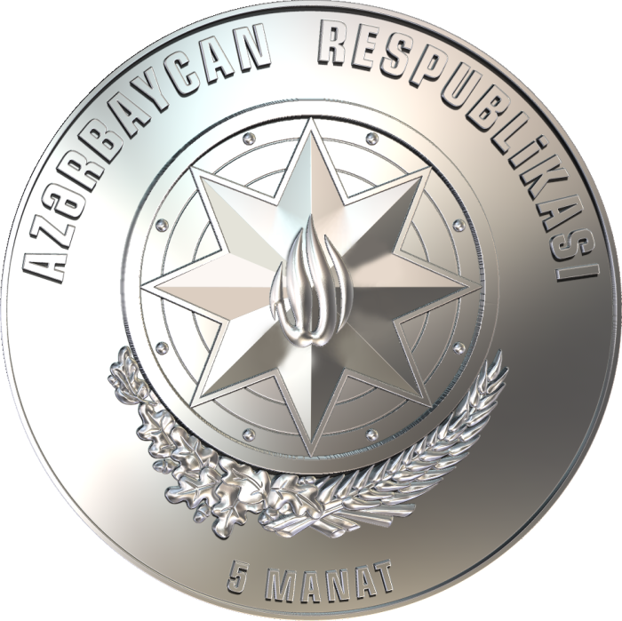 Tədavülə 5 manatlıq gümüş yubiley pul nişanı buraxıldı - FOTO