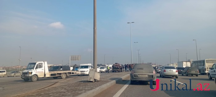Bakıda ağır yol qəzası - FOTOLAR+VİDEO